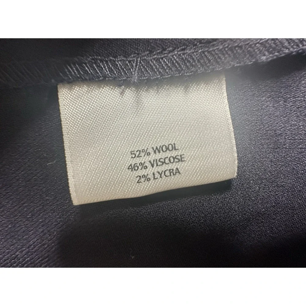 Eileen Fisher Mandarin  Collar Button Front Black Blazer Womens‎ Size PL